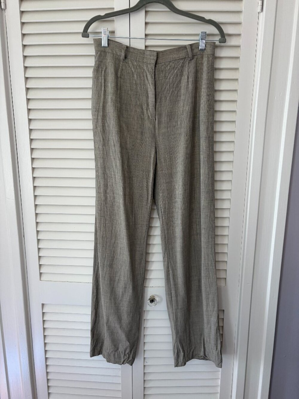 Max Mara trousers 8 neutral brown grey tan straight leg